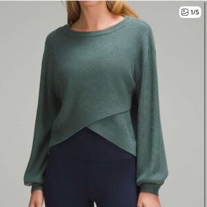 lululemon athletica Forest Green Crossover Sweater
